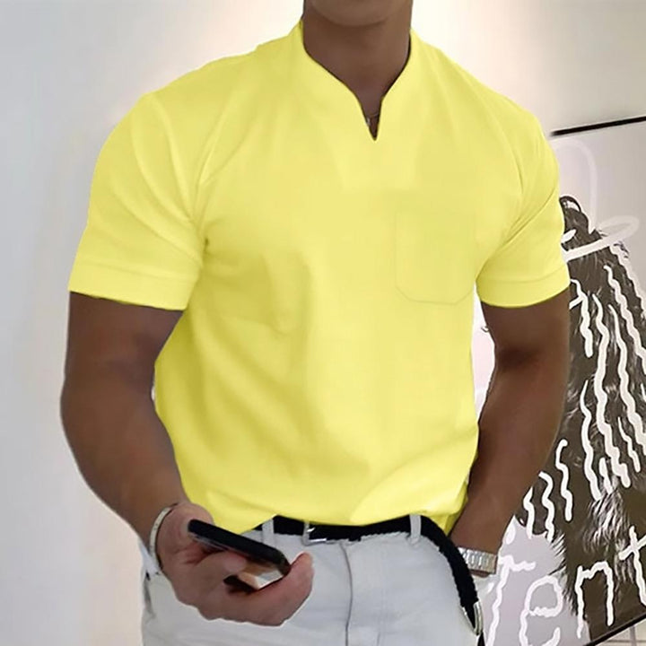 Erik | Eleganter Kurzarm-Poloshirt mit V-Ausschnitt