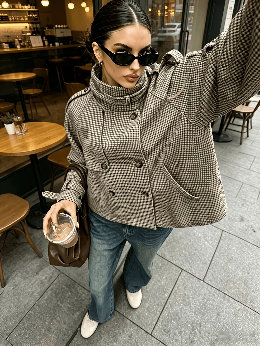 Gundula | Elegante Stehkragen-Jacke