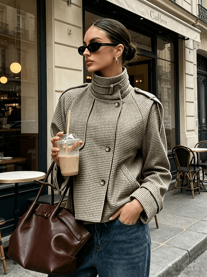 Gundula | Elegante Stehkragen-Jacke