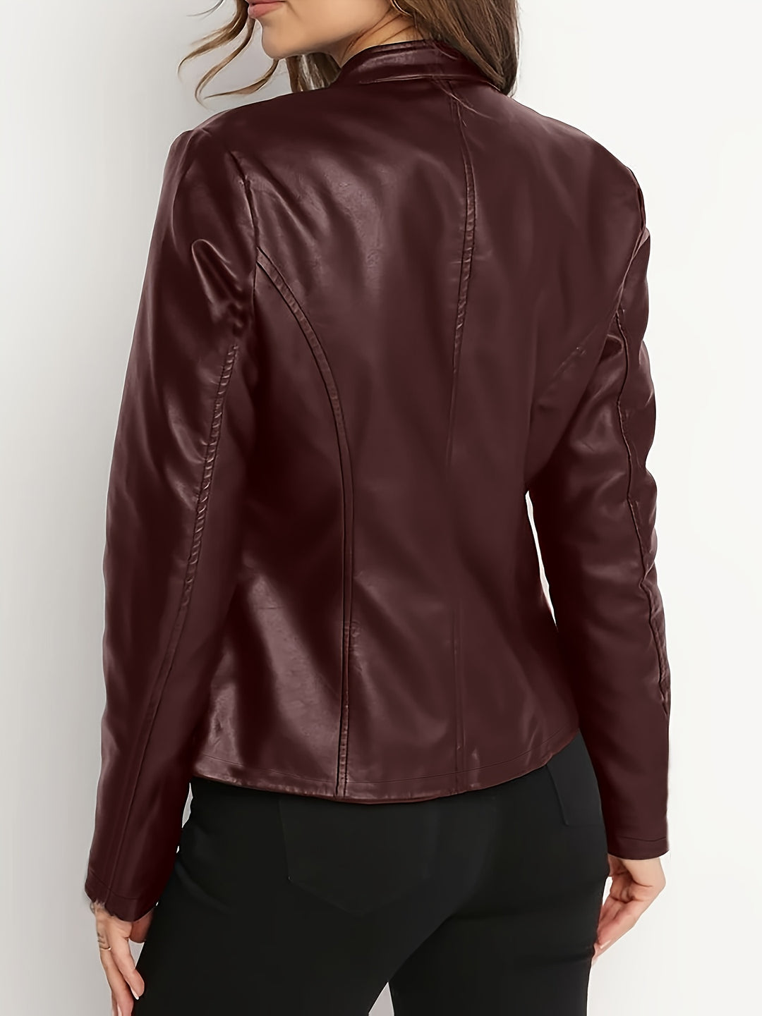 Ilona | Elegante Biker-Jacke mit Stehkragen