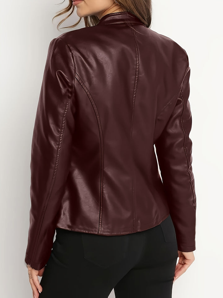 Ilona | Elegante Biker-Jacke mit Stehkragen