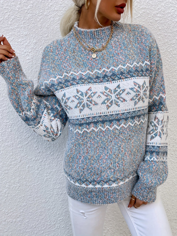 Inga | Weicher Christmas Strickpullover mit Schneeflocken