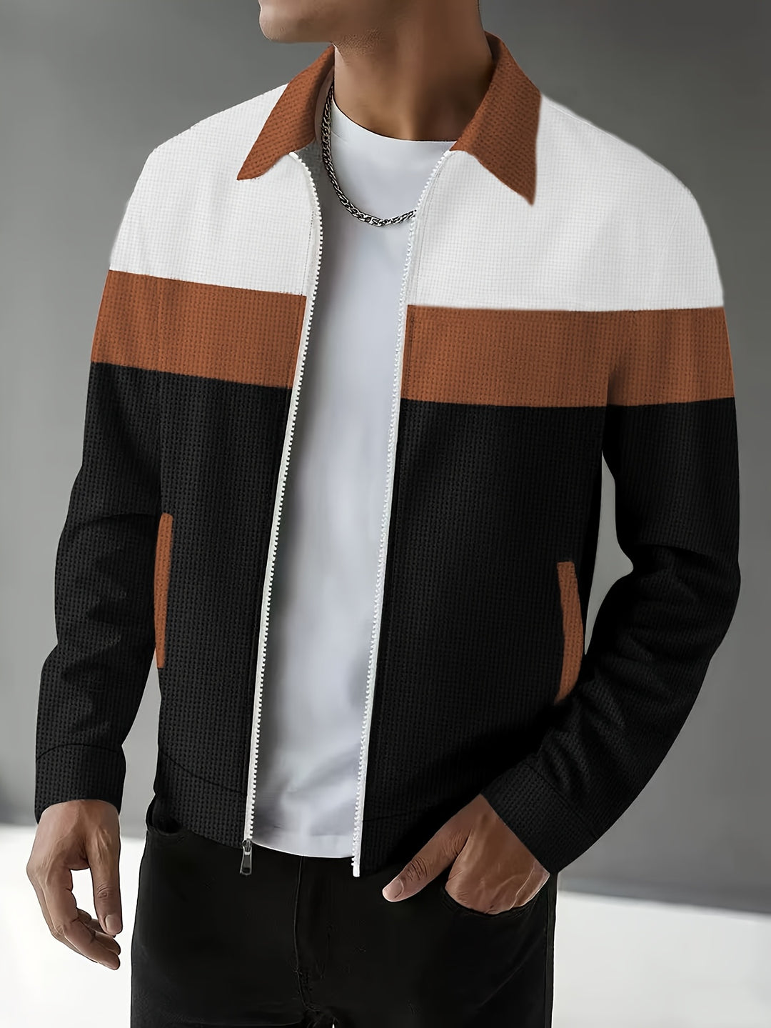 Peter | Sportliche Jacke im Farbblock-Design