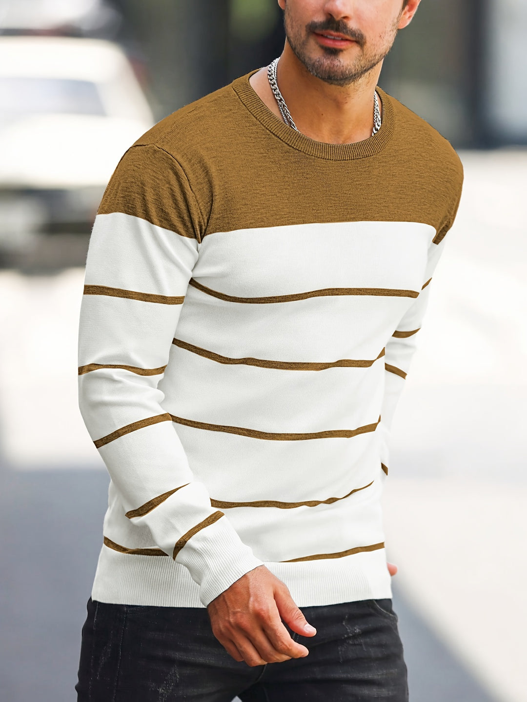 Sigmar | Zeitloser Streifen-Pullover