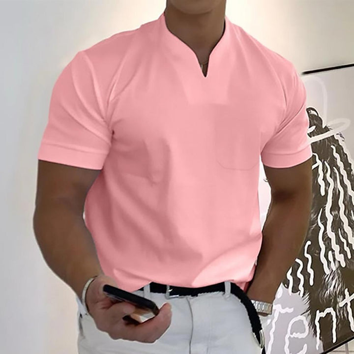 Erik | Eleganter Kurzarm-Poloshirt mit V-Ausschnitt