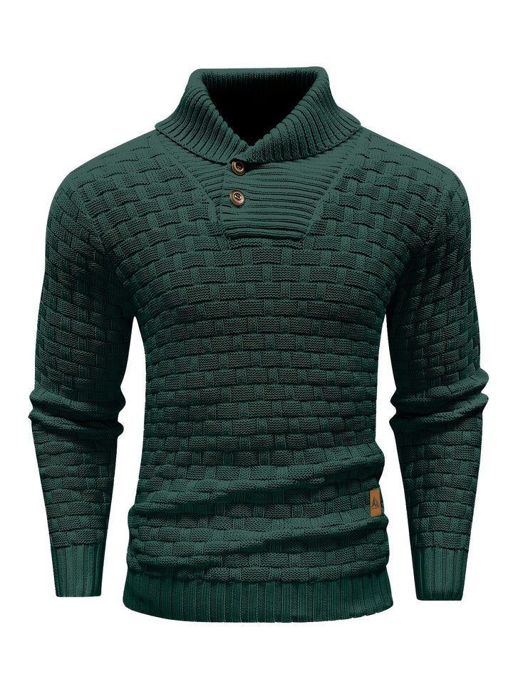Siegfried | Strukturierter Strick-Pullover mit Schalkragen