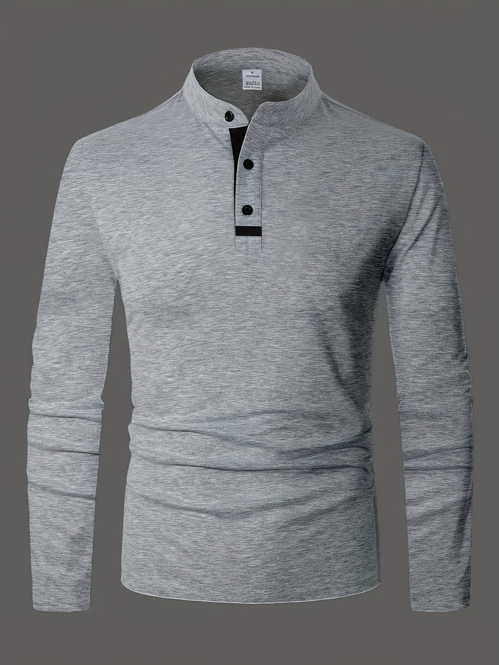 Gerd | Klassisches Langarm-Shirt mit Knopfleiste