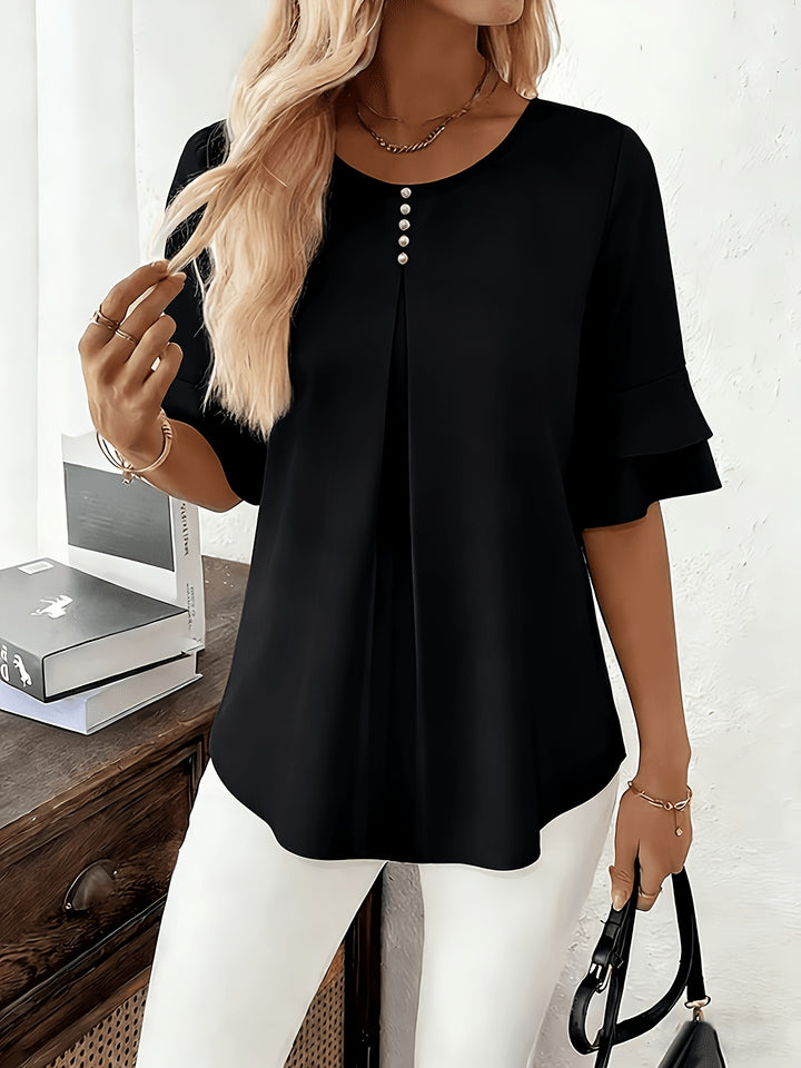 Annette | Elegante Bluse mit Volantärmeln