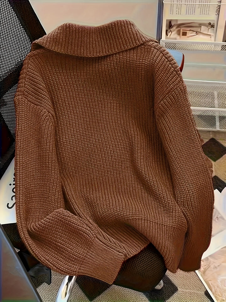 Hanne | Weicher Kragen-Strickpullover