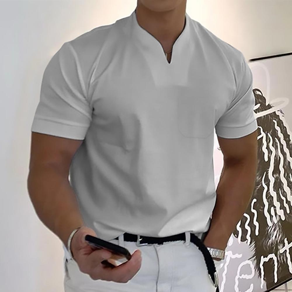 Erik | Eleganter Kurzarm-Poloshirt mit V-Ausschnitt