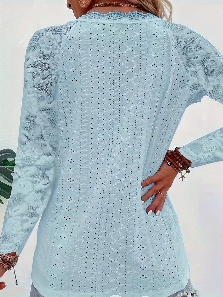Rieke | Elegantes Spitzen-Oberteil mit Schnürausschnitt
