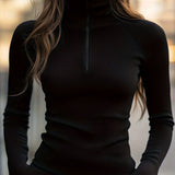 Petra | Fein gerippter Zip-Pullover
