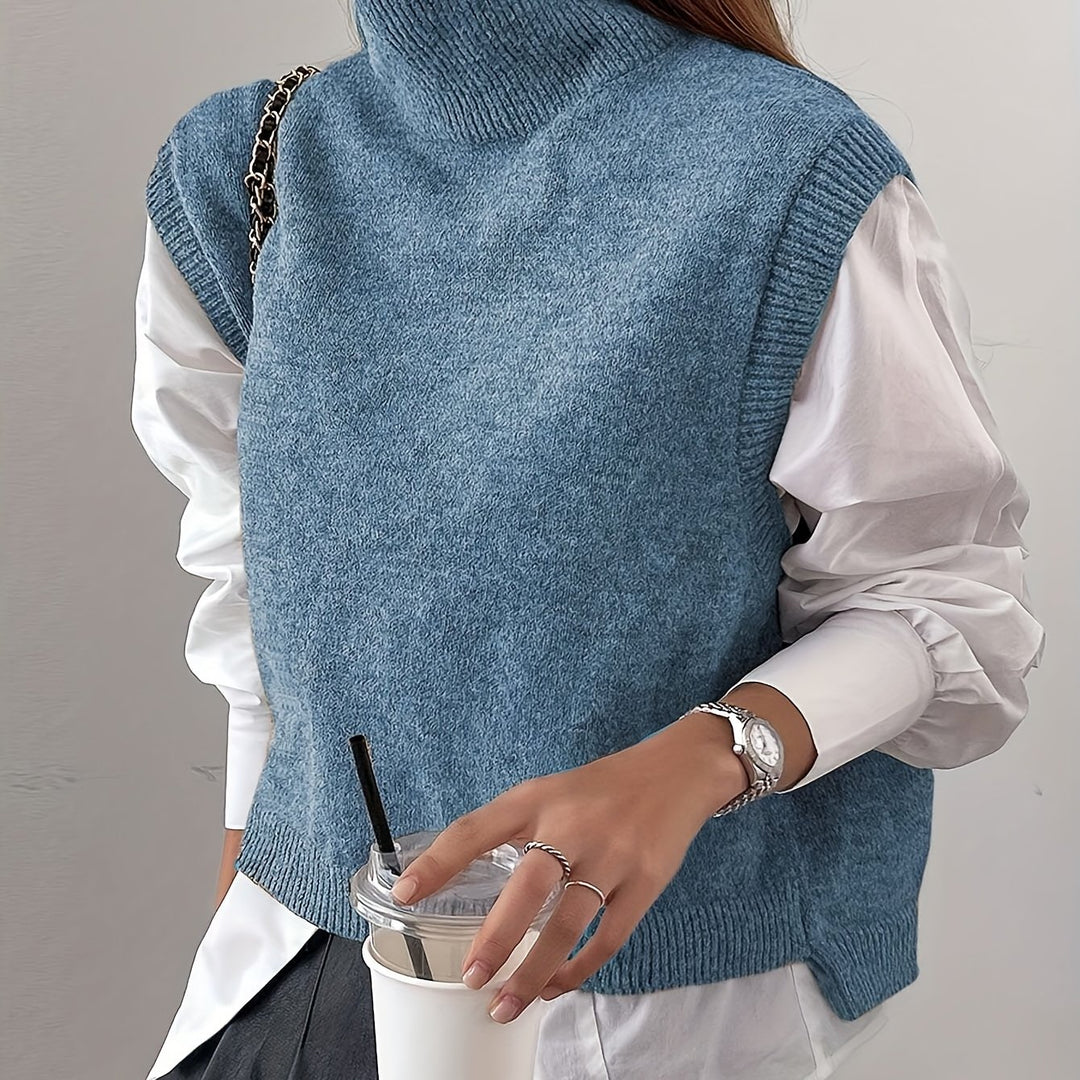 Hedda | Eleganter Rollkragen-Pullunder
