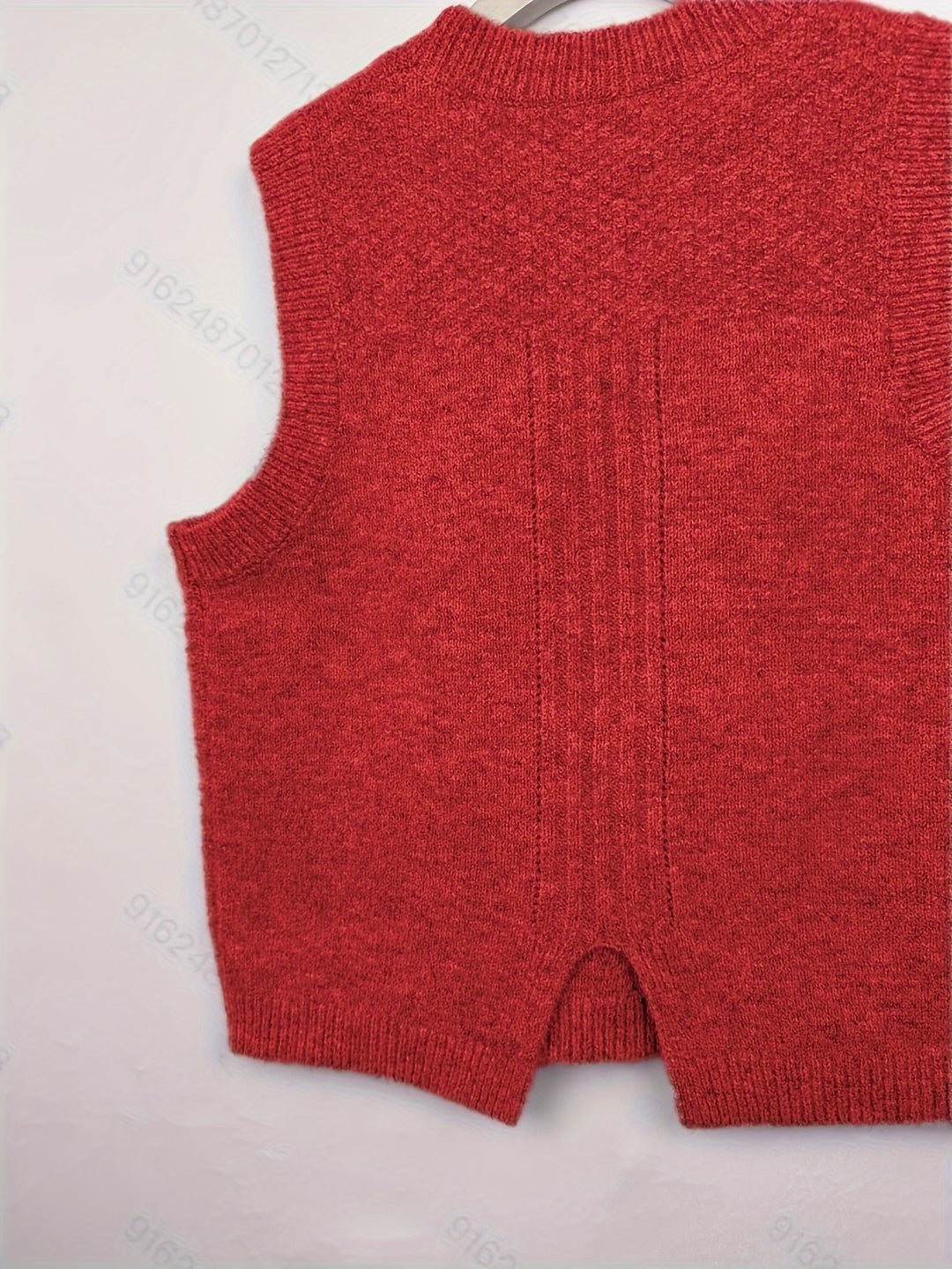 Hilde | Zopfgestrickter Pullunder mit Rundhals
