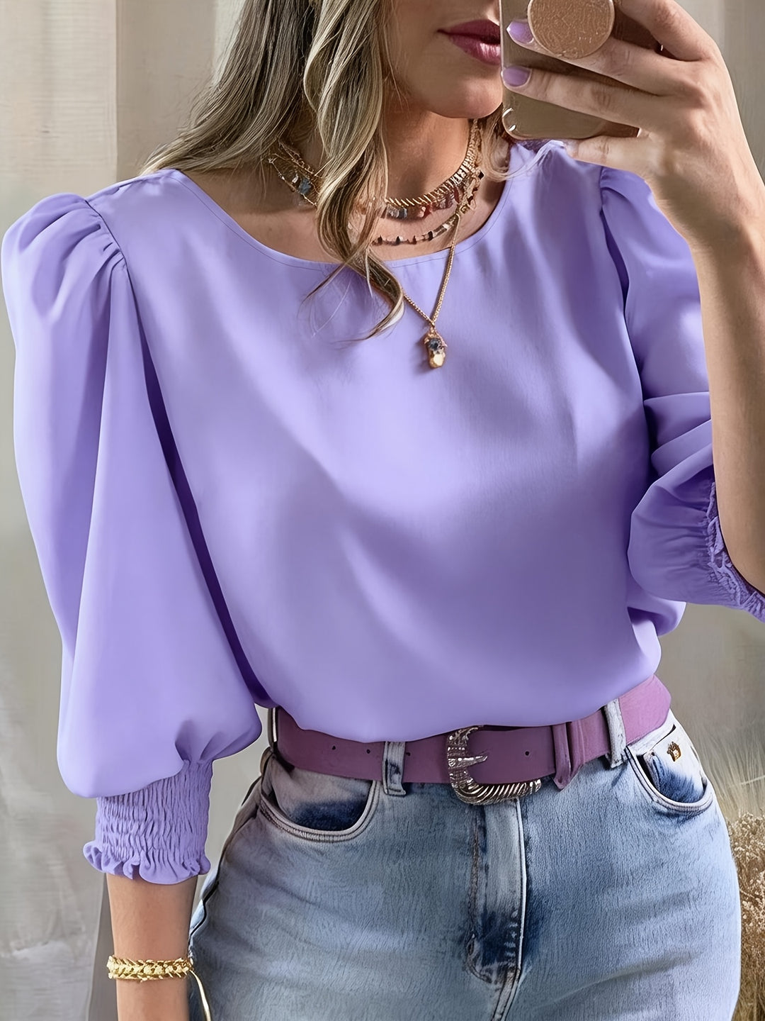 Adelina | Elegante Ballonarm-Bluse