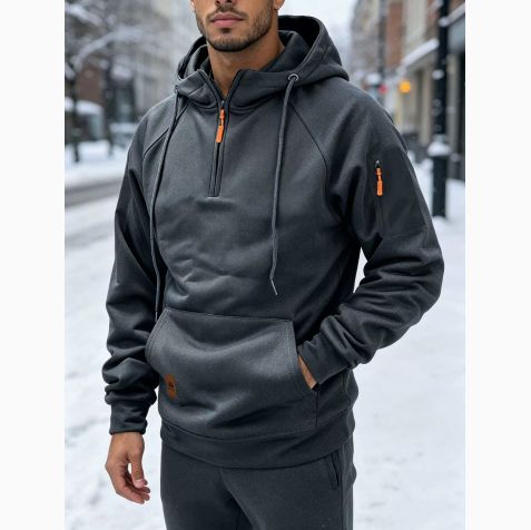 Gernot | Sportlicher Kapuzenpullover mit Reißverschluss