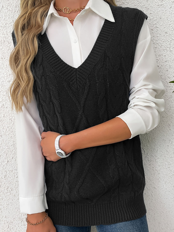 Svenja | Eleganter Zopfmuster-Pullunder
