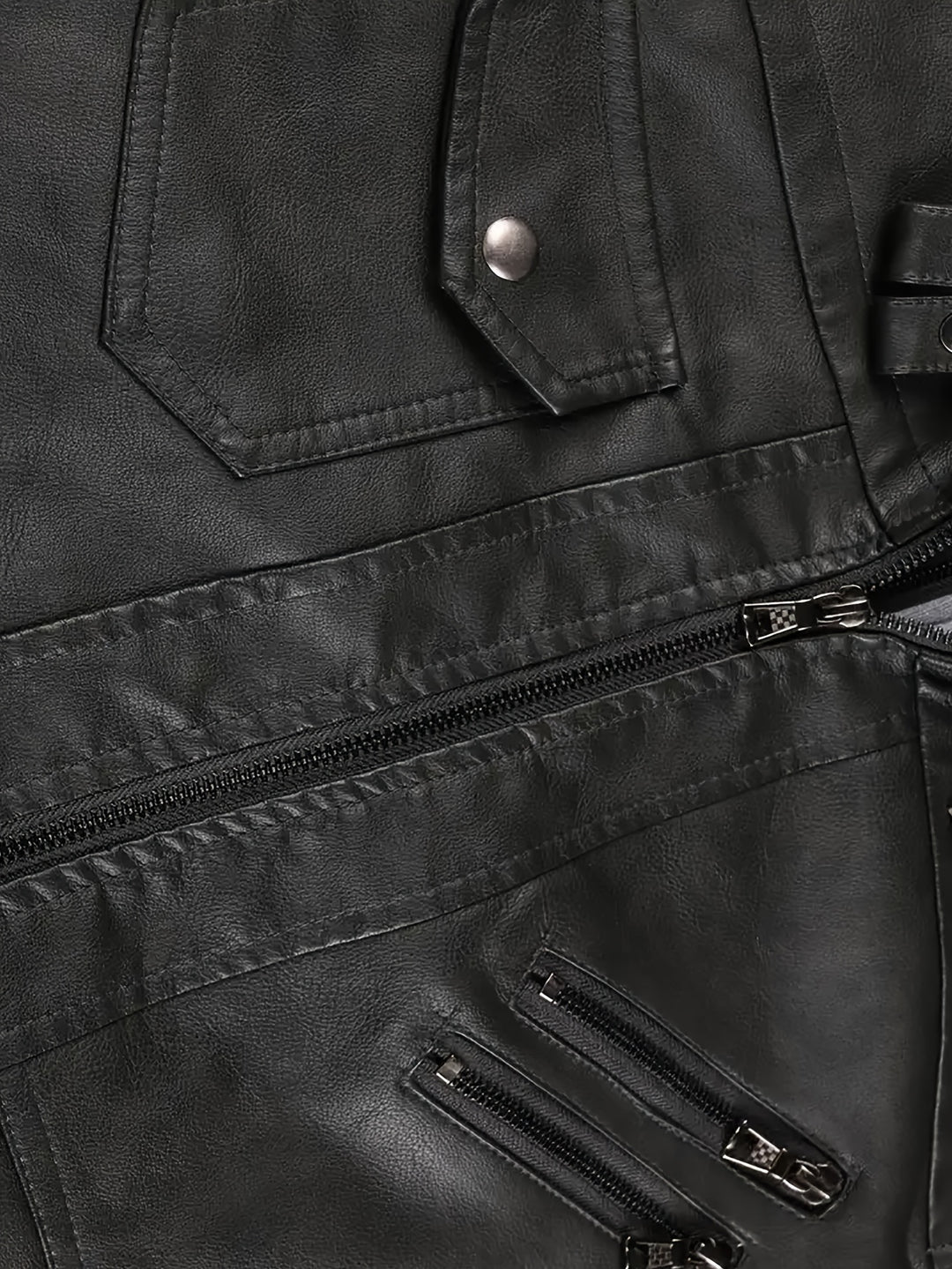 Torsten | Kapuzen-Bikerjacke mit Doppelreißverschluss