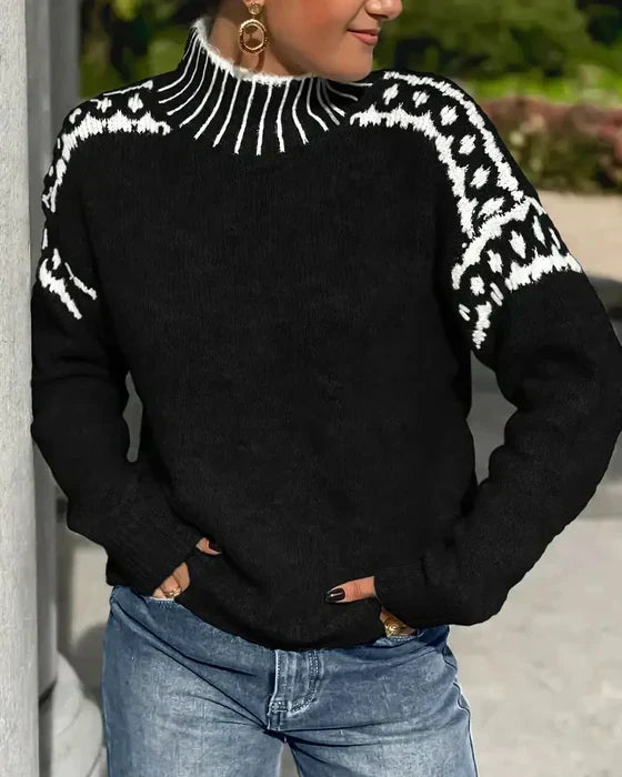 Traute | Kuschelweicher Strickpullover mit Musterdetails