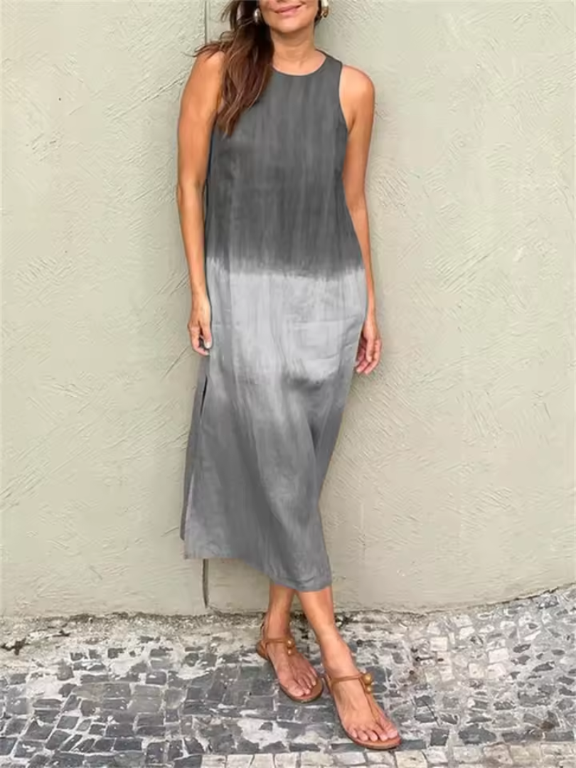 Liselotte | Ärmelloses Sommerkleid mit Rundhalsausschnitt
