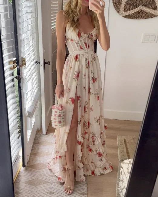 Susanne | Verträumtes Blumen-Maxikleid