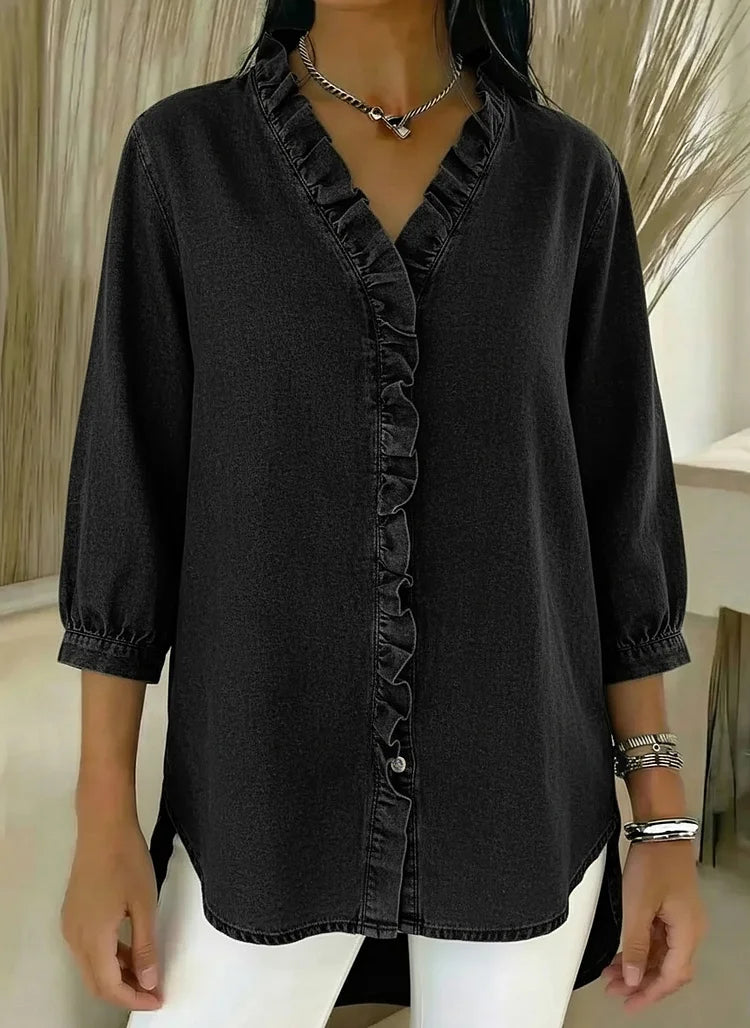 Helma | Elegante Bluse mit Rüschendetail