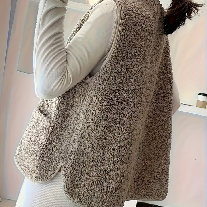 Anneliese | Kuschelige Weste mit Knopfleiste