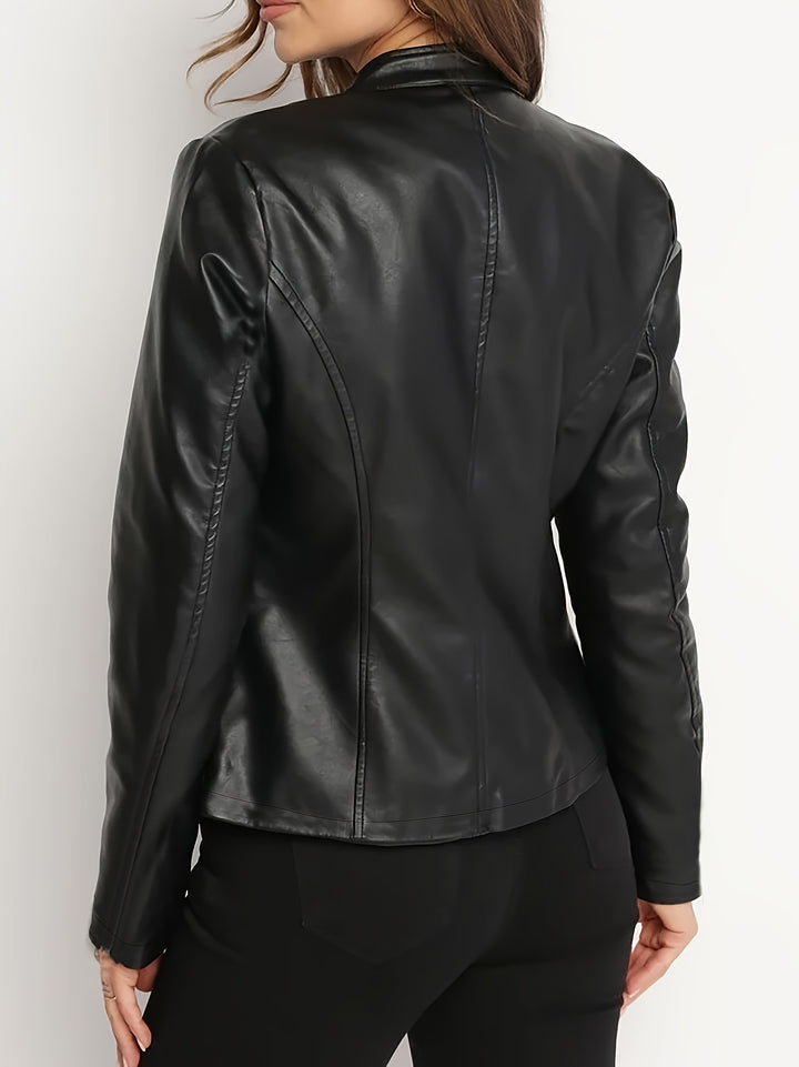 Ilona | Elegante Biker-Jacke mit Stehkragen