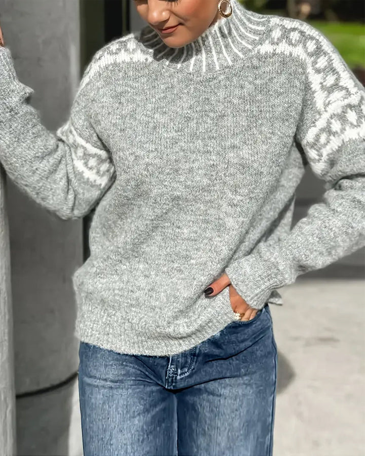 Traute | Kuschelweicher Strickpullover mit Musterdetails