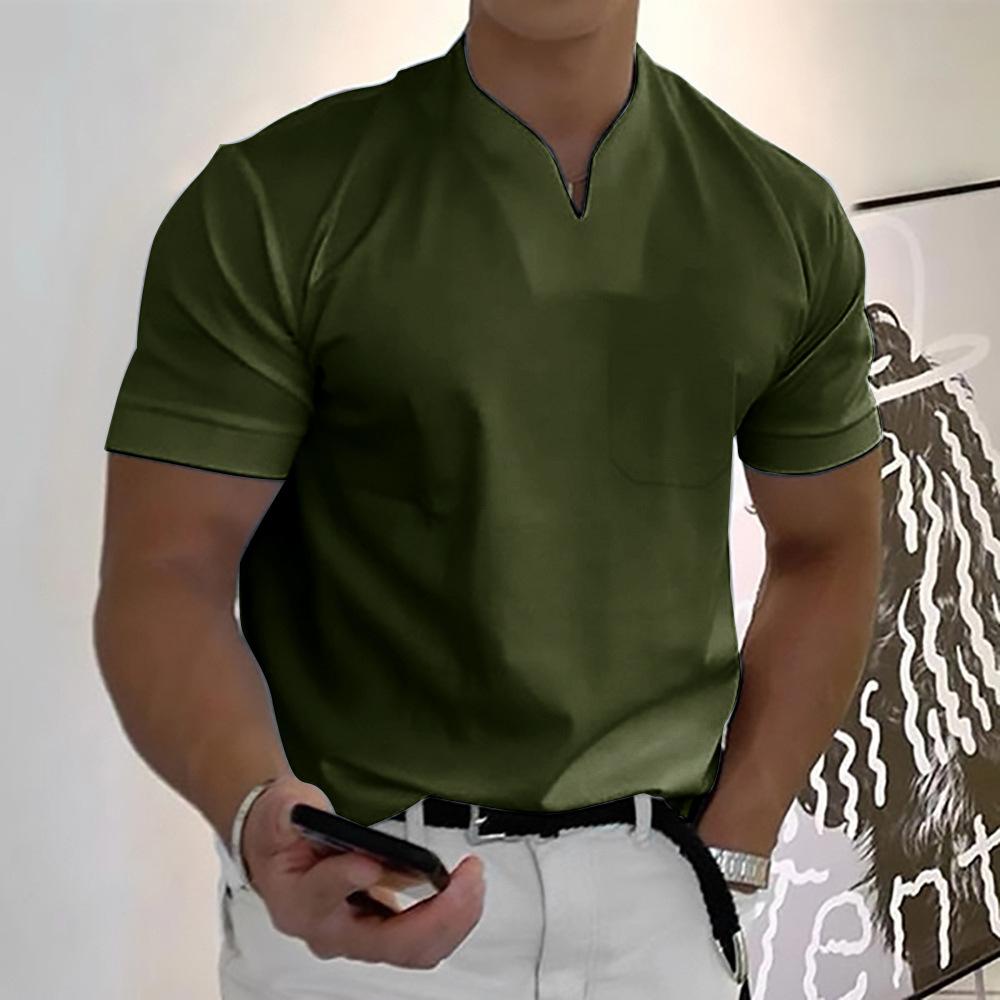 Erik | Eleganter Kurzarm-Poloshirt mit V-Ausschnitt