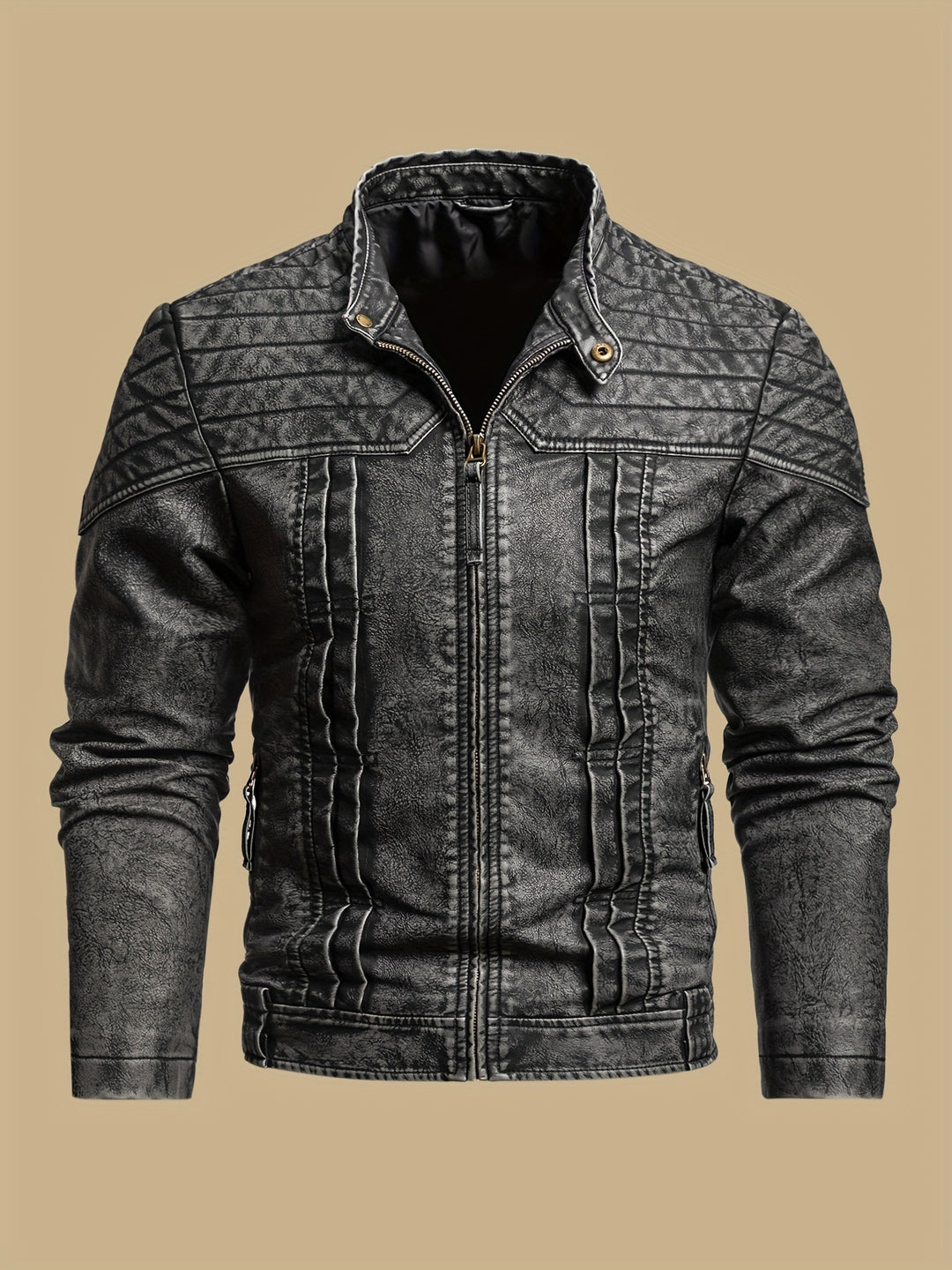 Sven | Markante Vintage-Jacke im Bikerstil