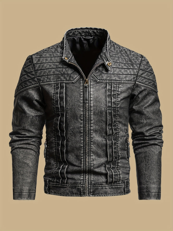 Sven | Markante Vintage-Jacke im Bikerstil