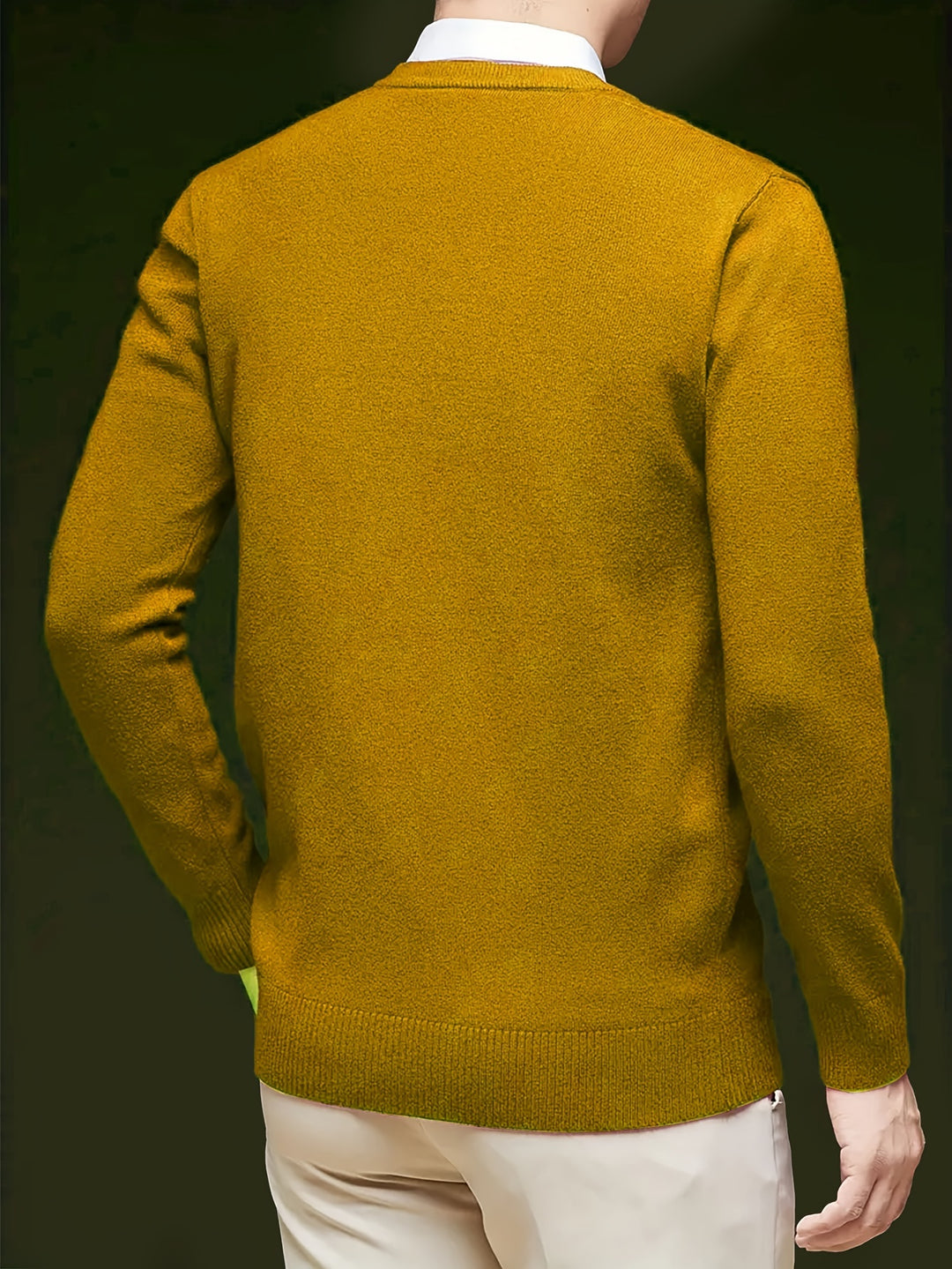 Günter | Klassischer Pullover mit V-Ausschnitt
