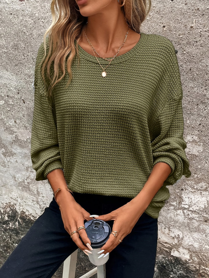 Margarete | Lässig-eleganter Waffelstrick-Pullover
