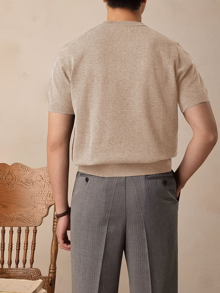 Reimund | Feingestricktes Kurzarm-Shirt