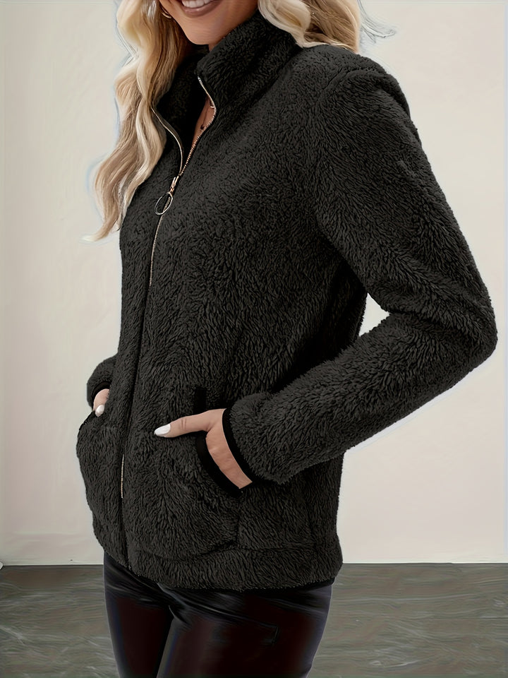 Hedda | Kuschelige Stehkragen-Jacke