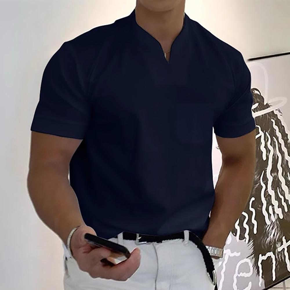 Erik | Eleganter Kurzarm-Poloshirt mit V-Ausschnitt