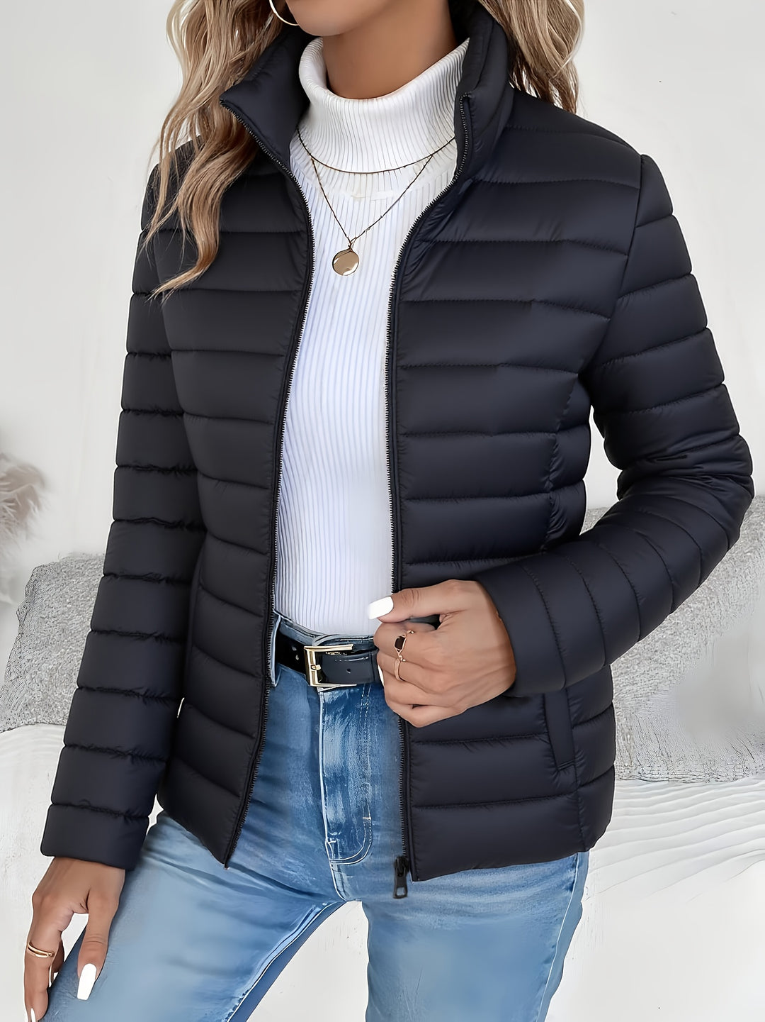 Melanie | Leichte Steppjacke mit Stehkragen