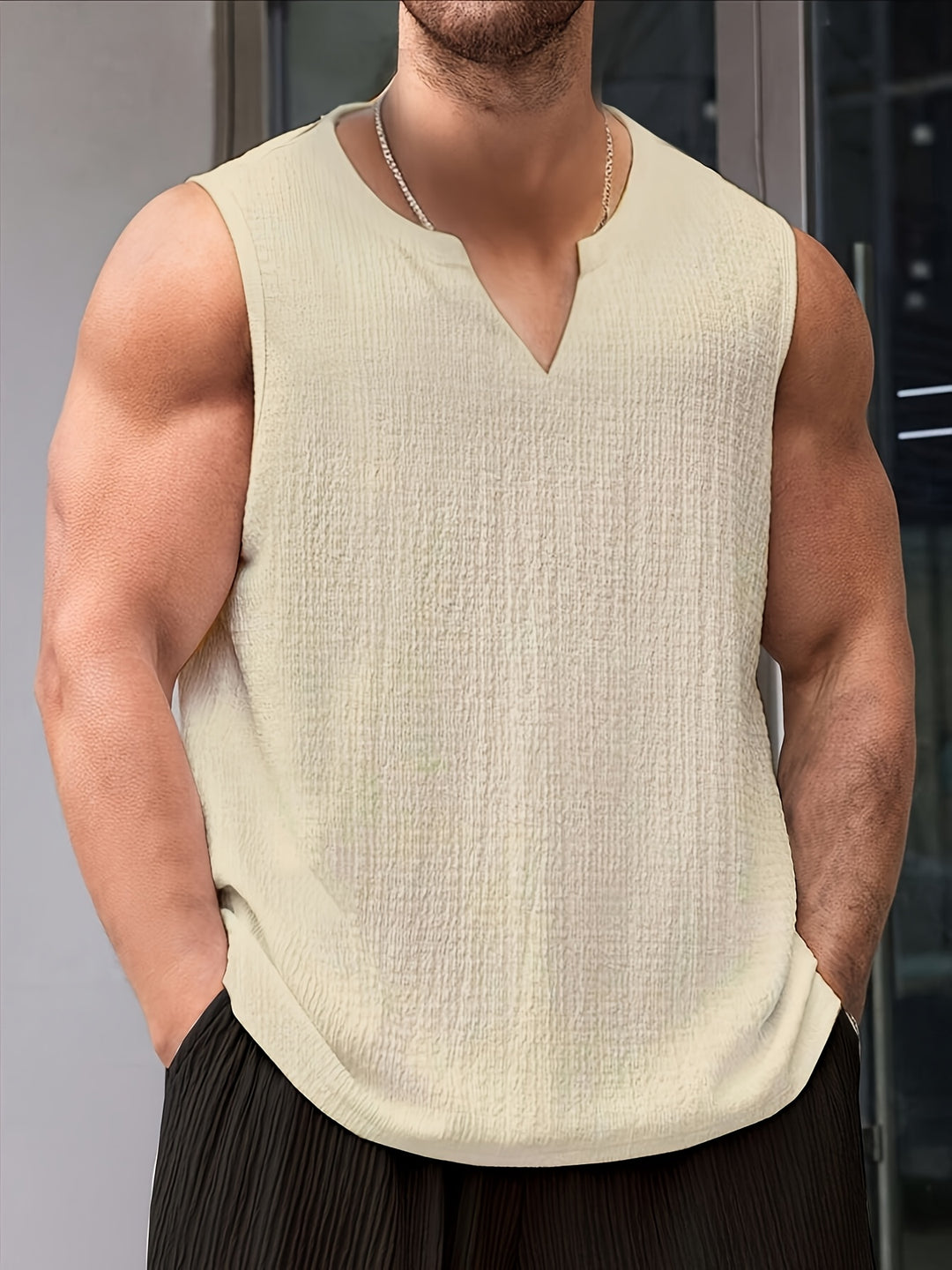 Tilman | Lässiges Ärmelloses Tanktop