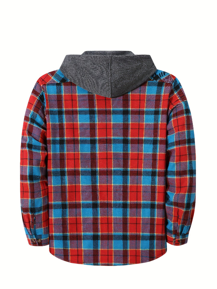 Ewald | Karierte Kapuzen-Hemdjacke