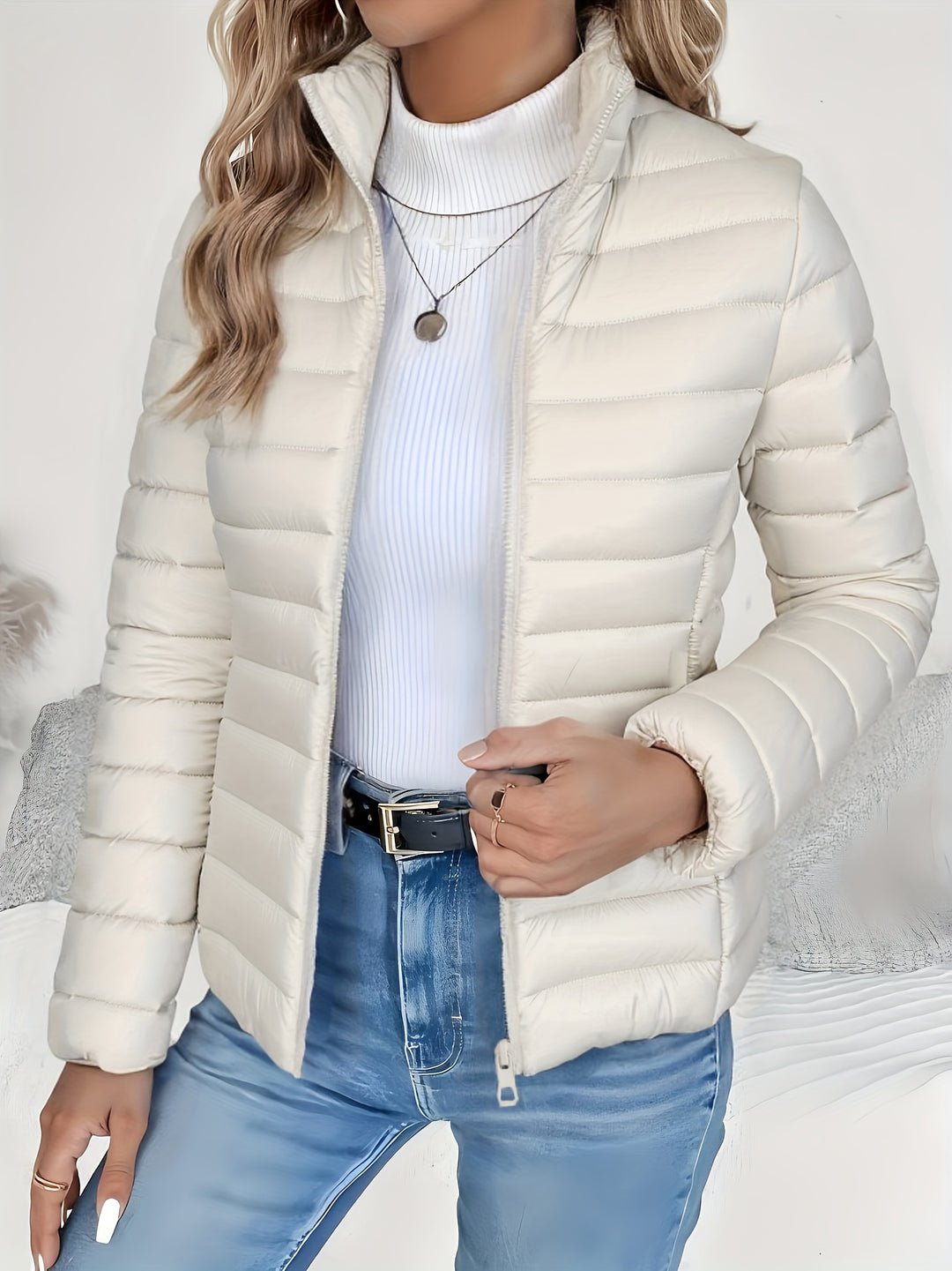 Melanie | Leichte Steppjacke mit Stehkragen