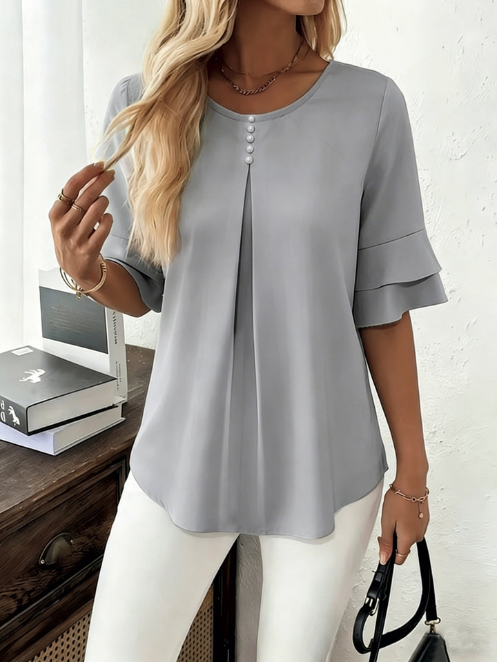 Annette | Elegante Bluse mit Volantärmeln