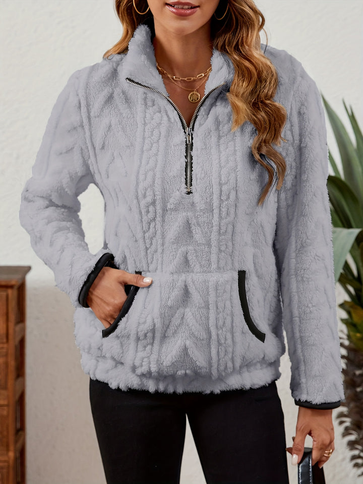 Erika | Kuscheliger Troyer-Pullover mit Stehkragen