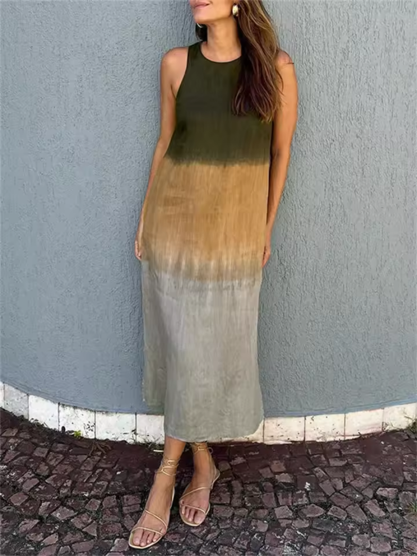Liselotte | Ärmelloses Sommerkleid mit Rundhalsausschnitt