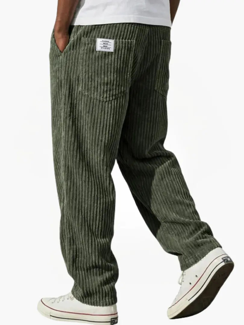 Markus | Lässige Komfort-Hose mit feiner Rippstruktur