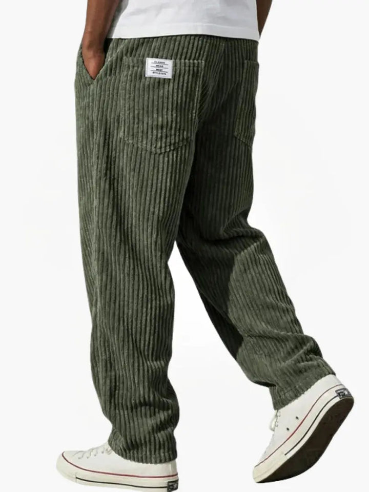 Markus | Lässige Komfort-Hose mit feiner Rippstruktur