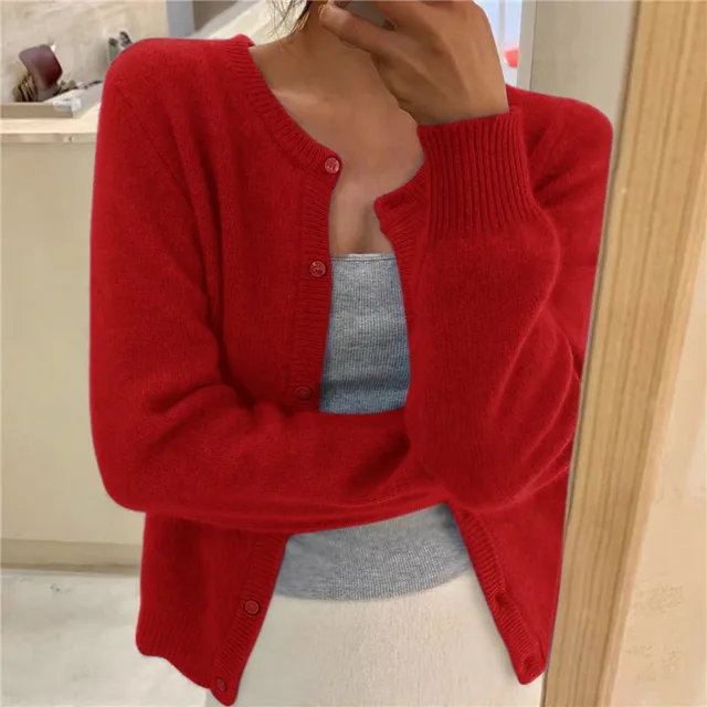 Inken | Feine Strickjacke mit Rundhals