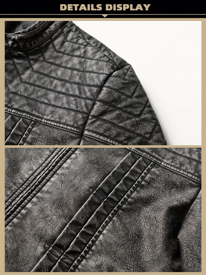 Sven | Markante Vintage-Jacke im Bikerstil