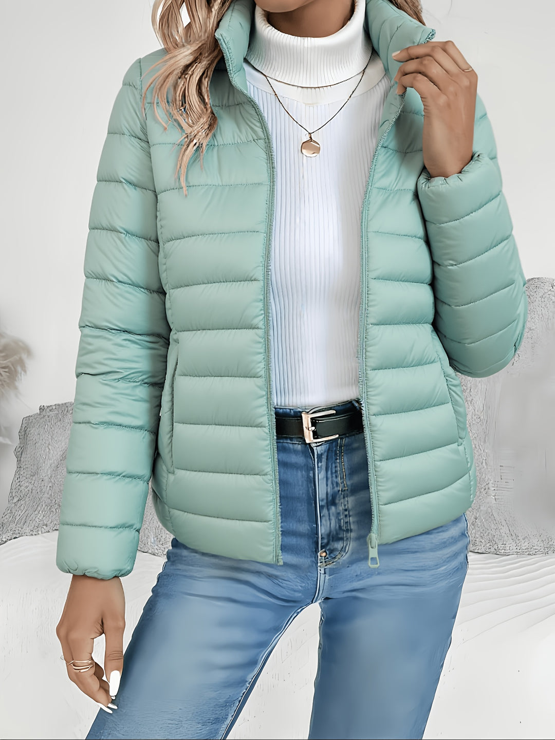 Melanie | Leichte Steppjacke mit Stehkragen