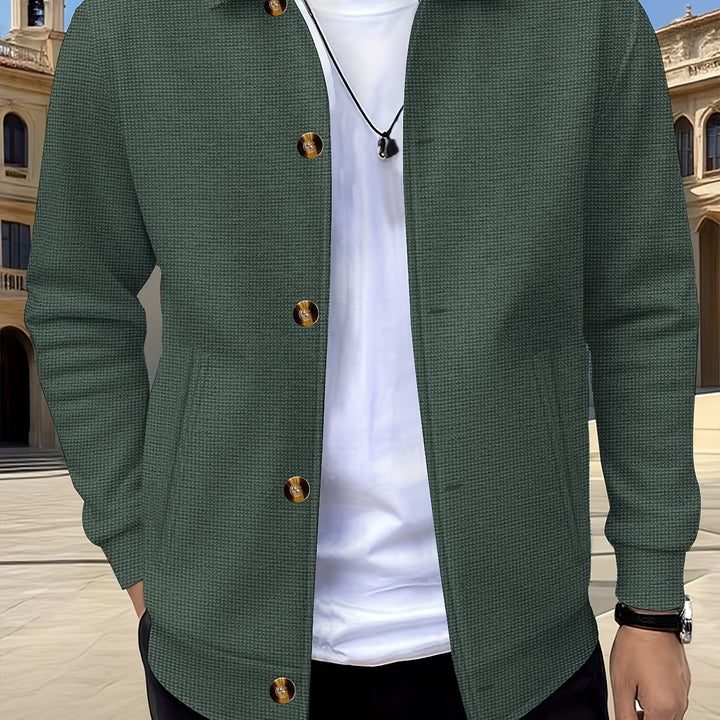 Harald | Strukturierte Hemdjacke mit Knopfleiste